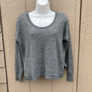 madewell women’s size medium gray long sleeve shirt merino wool and acrylic